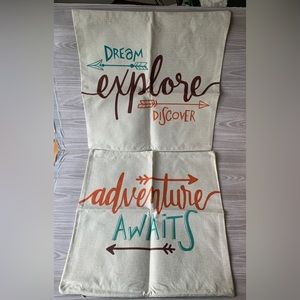 2 pillow covers. 17 inches